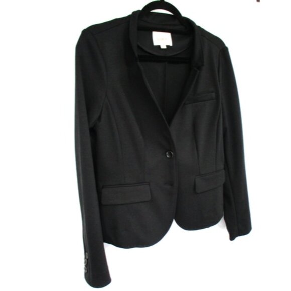 Ann Taylor Loft Black Blazer Jacket Womens Size Medium Business Casual Classic - Picture 14 of 16